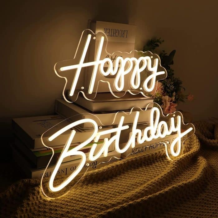 Dekorative LED-Neonlampe „Happy Birthday Party“. – Bild 2