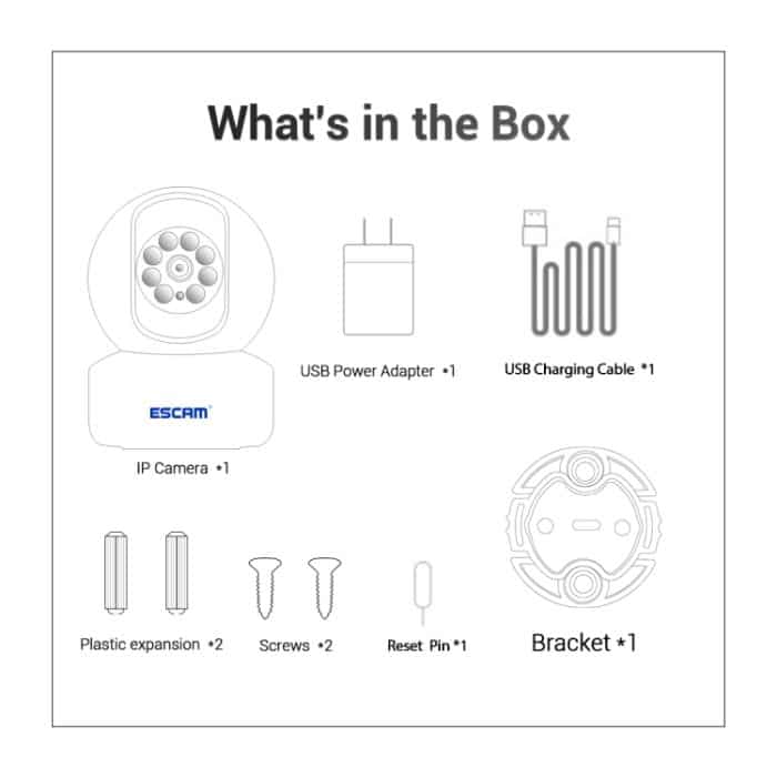 ESCAM QF005 3MP Indoor HD WiFi Schwenk-Neige-Kamera, unterstützt Bewegungserkennung / Zwei-Wege-Audio / Nachtsicht, QF005 – Bild 9