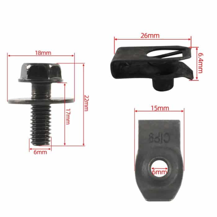 35-in-1-Befestigungssatz für Motorhaube, Kotflügel und Stoßstange für Infiniti G35 Limousine 2003–2008, A6854 – Bild 4