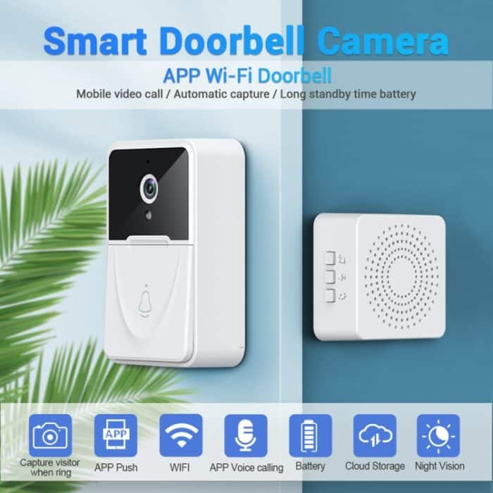 ESCAM X3 Smart Doorbell-Kamera Support Mobile App und Zwei-Wege-Sprach- und Cloud-Speicher – Bild 2