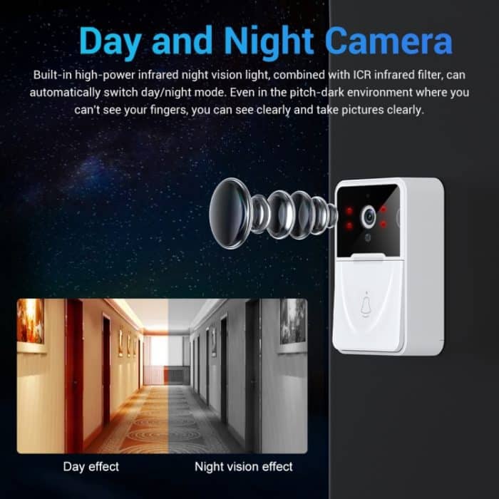ESCAM X3 Smart Doorbell-Kamera Support Mobile App und Zwei-Wege-Sprach- und Cloud-Speicher – Bild 6