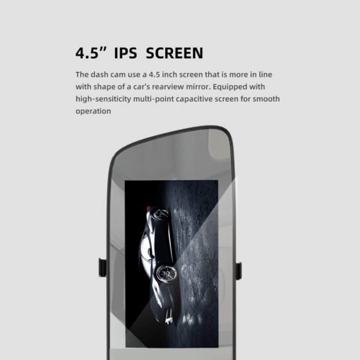 Anytek A5+ 4,5 Zoll FHD 1920x1080P Auto-Front- und Rückspiegel-DVR-Kamera – Bild 3