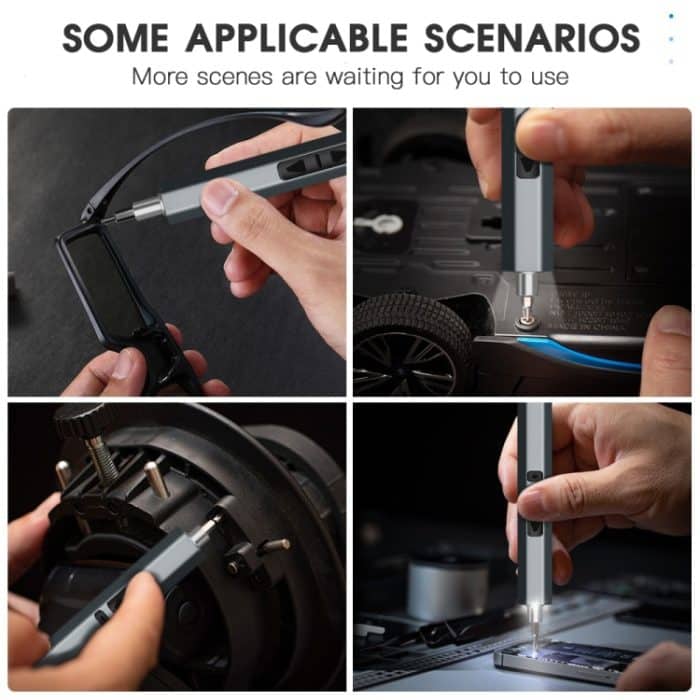 Wiederaufladbarer Akku-Elektroschraubendreher-Satz mit Typ-C-Anschluss, 12 in 1, 33 in 1, 49 in 1 – Bild 6