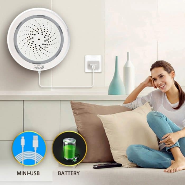 NEO-NAS-AB02WT WiFI USB-Sirenenalarm mit Temperatur- und Feuchtigkeitssensor – Bild 6