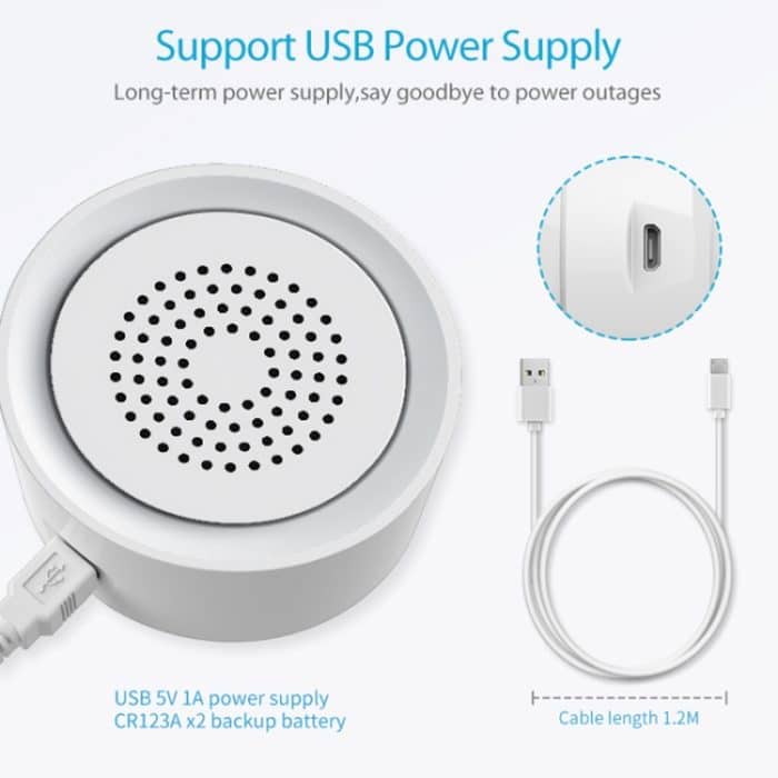 NEO-NAS-AB03WT WiFI USB-Sirenenalarm mit Temperatur- und Feuchtigkeitssensor – Bild 6