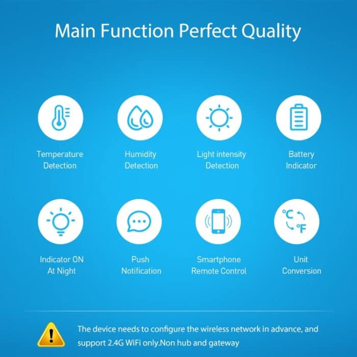 NEO-NAS-TH02W WLAN 3 IN1 Temperatur- und Feuchtigkeitssensor – Bild 3