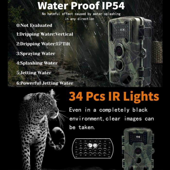 PR1000 2 Zoll LCD -Bildschirm Infrarot Nachtsicht Bewegung Wildlife Hunting Trail Kamera – Bild 6