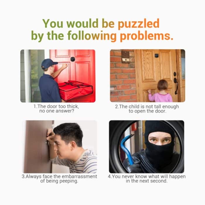 Escam C22 2,4 Zoll Bildschirm Digitaler Türschauer, Nachtsicht, TF -Karte, Fotos und Video aufnehmen – Bild 6