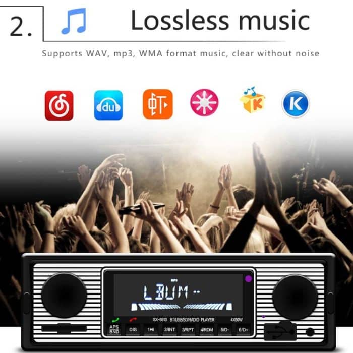 SX-5513 CAR LCD Bluetooth 12V MP3-Player, unterstützen Sie FM / TF / U-Festplatte – Bild 7