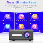 T300 25ANSI LED tragbarer Heim-Multimedia-Spielprojektor, EU Plug, UK Plug, AU Plug – Bild 3