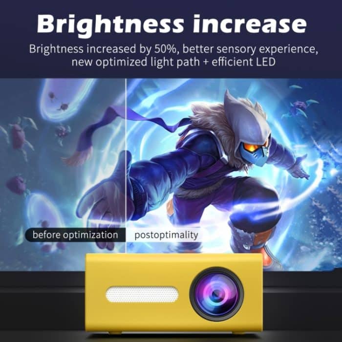 T300 25ANSI LED tragbarer Heim-Multimedia-Spielprojektor, EU Plug, UK Plug, AU Plug – Bild 4