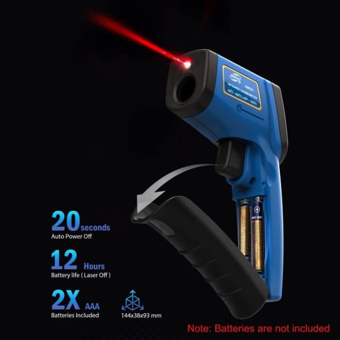 Benetech GM321 Digitales nichtkontaktes Infrarot-Thermometer, Batterie nicht enthalten – Bild 11