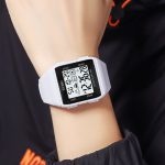 SKMEI 1960 Edelstahl-Schnalle, Silikonarmband, wasserdichte elektronische Uhr, 1960 Black Gold, 1960 Black and White Machine, 1960 Black and Black Machine, 1960 Blue, 1960 Light Grey – Bild 6