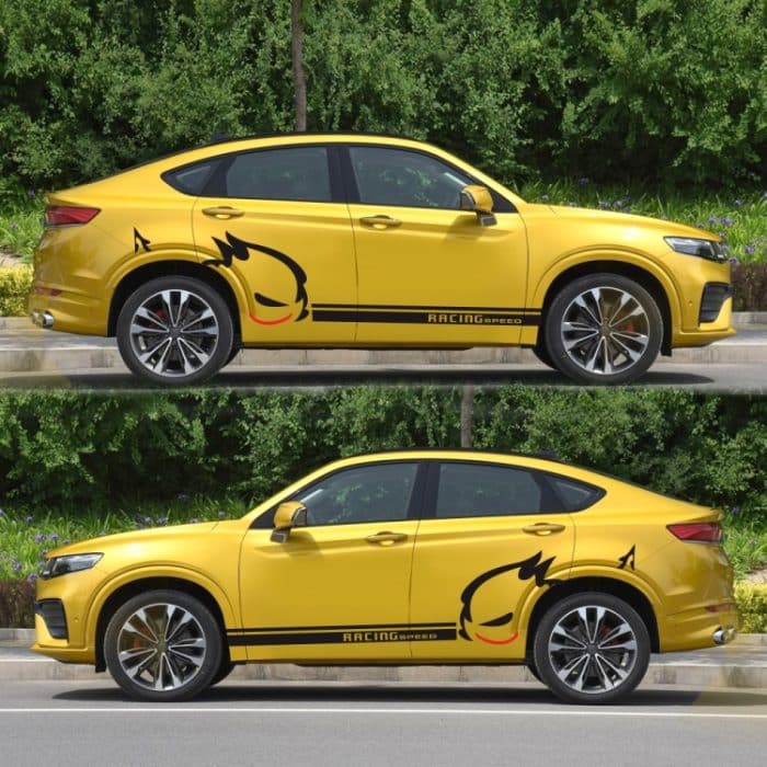 2 Teile/satz D-49 Böse Kaninchen Muster Auto Modifizierte Dekorative Aufkleber, Evil Rabbit Pattern – Bild 6