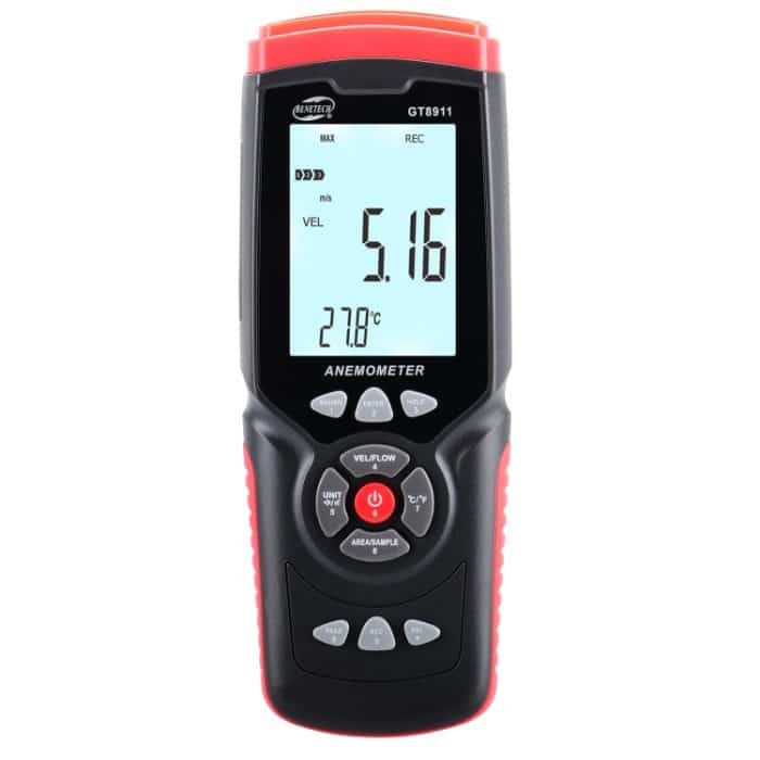 Benetech GT8911 Handheld Digital LCD Hot Draht Anemometer – Bild 2