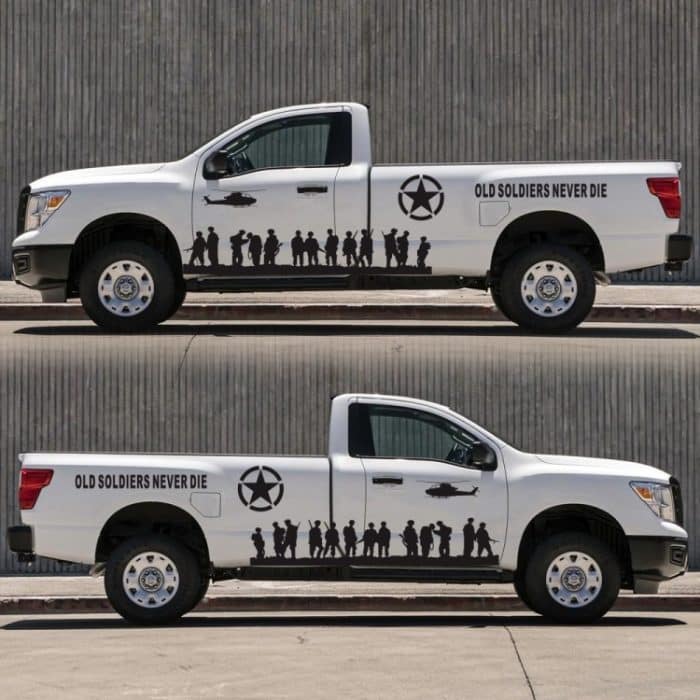 2 Teile/satz D-84 Alte Soldaten Muster Auto Modifizierte Dekorative Aufkleber, D-84 – Bild 3