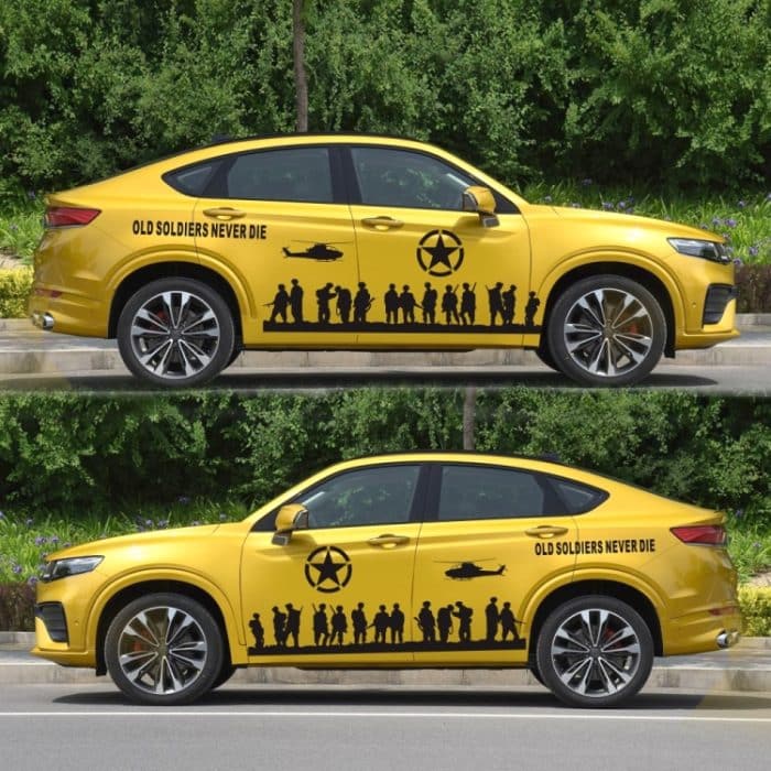 2 Teile/satz D-84 Alte Soldaten Muster Auto Modifizierte Dekorative Aufkleber, D-84 – Bild 4