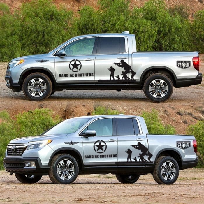 2 Teile/satz D-135 Band of Brothers Muster Auto Modifizierte Dekorative Aufkleber, D-135 – Bild 3