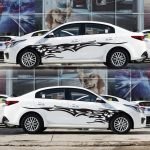 2 Teile/satz D-144 Feuer Element Muster Auto Modifizierte Dekorative Aufkleber, D-144 – Bild 4