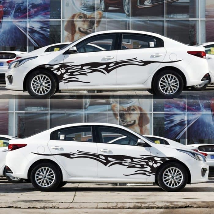 2 Teile/satz D-144 Feuer Element Muster Auto Modifizierte Dekorative Aufkleber, D-144 – Bild 4