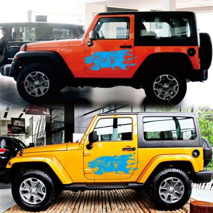 2 Teile/satz D-417 Löwen Muster Auto Modifizierte Dekorative Aufkleber, D-417 – Bild 5