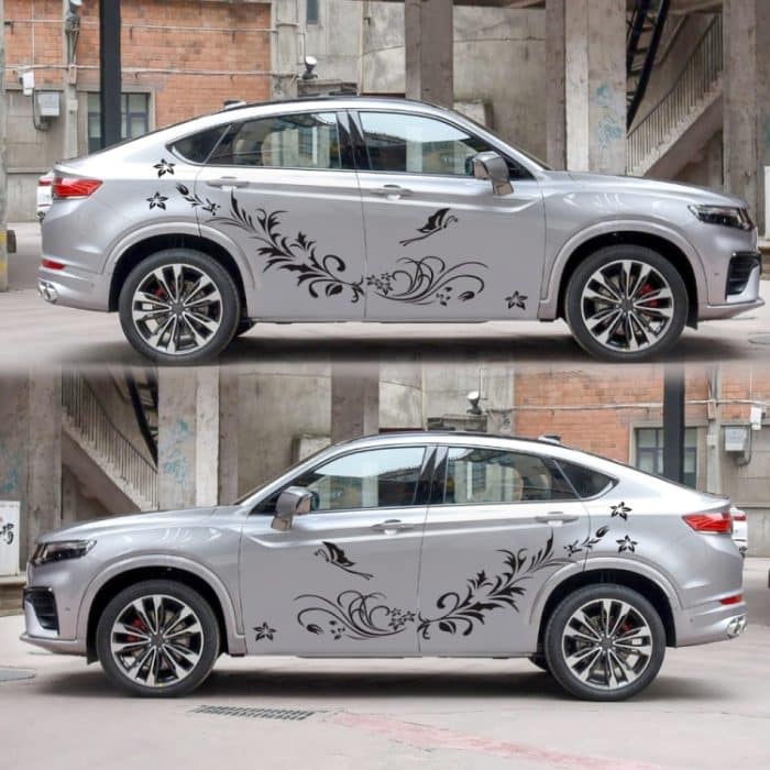 D-462 Schmetterling liebt Blumen Muster Auto modifizierter dekorativer Aufkleber, D-462 – Bild 4