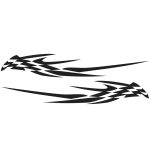 2 Teile/satz D-468 Kariertes Totem Muster Auto Modifizierte Dekorative Aufkleber, D-468