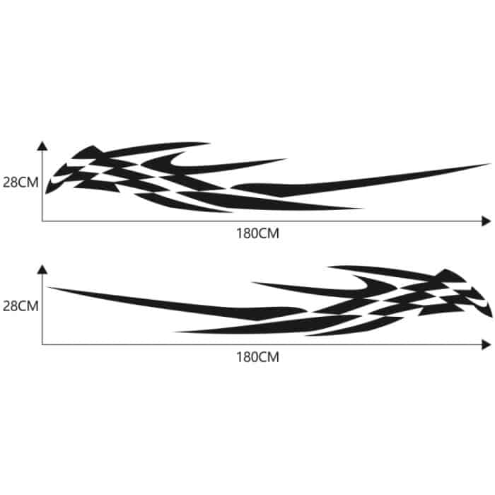 2 Teile/satz D-468 Kariertes Totem Muster Auto Modifizierte Dekorative Aufkleber, D-468 – Bild 3