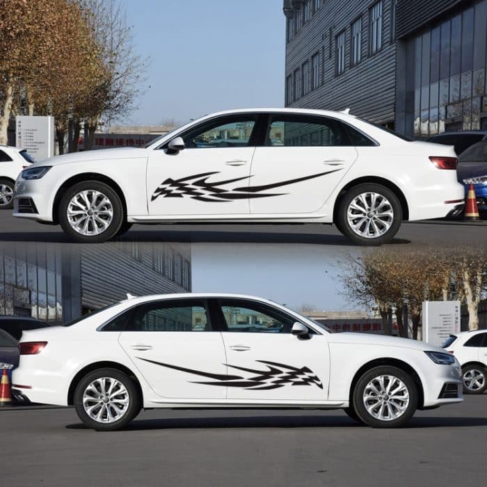 2 Teile/satz D-468 Kariertes Totem Muster Auto Modifizierte Dekorative Aufkleber, D-468 – Bild 4