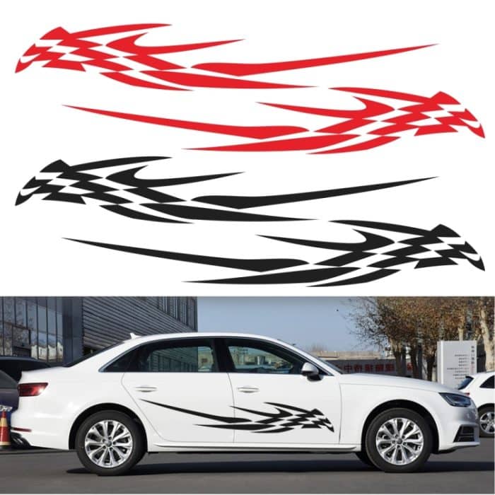 2 Teile/satz D-468 Kariertes Totem Muster Auto Modifizierte Dekorative Aufkleber, D-468 – Bild 2