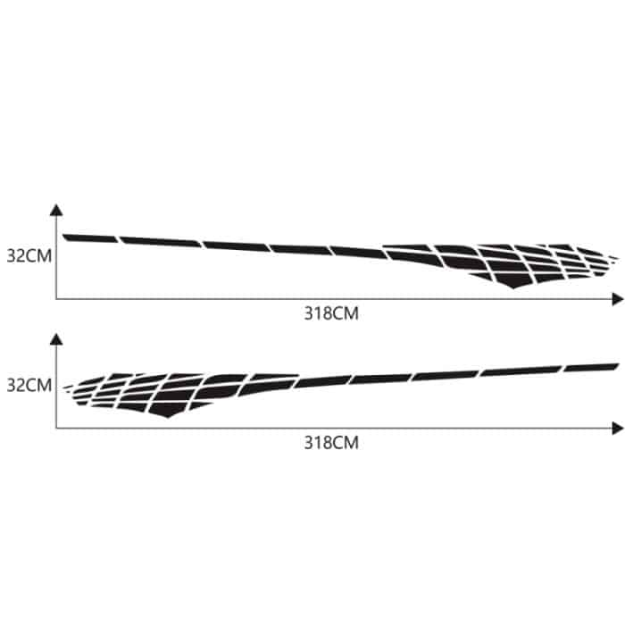 2 Teile/satz D-501 Karomuster Auto Modifizierte Dekorative Aufkleber, D-501 – Bild 3