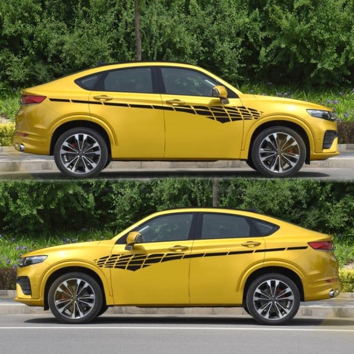 2 Teile/satz D-501 Karomuster Auto Modifizierte Dekorative Aufkleber, D-501 – Bild 5