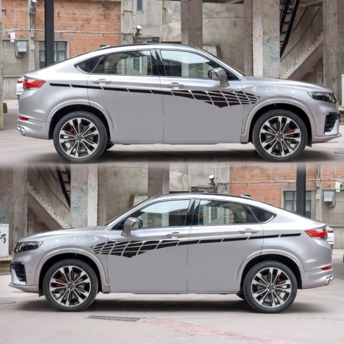 2 Teile/satz D-501 Karomuster Auto Modifizierte Dekorative Aufkleber, D-501 – Bild 6