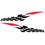 2 Teile/satz D-538 Kariertes Totem Muster Auto Modifizierte Dekorative Aufkleber