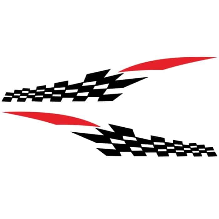 2 Teile/satz D-538 Kariertes Totem Muster Auto Modifizierte Dekorative Aufkleber – Bild 1