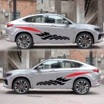 2 Teile/satz D-538 Kariertes Totem Muster Auto Modifizierte Dekorative Aufkleber – Bild 5