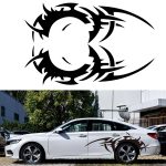 2 Teile/satz D-719 Flamme Hot Wheel Muster Auto Modifizierte Dekorative Aufkleber, D-719