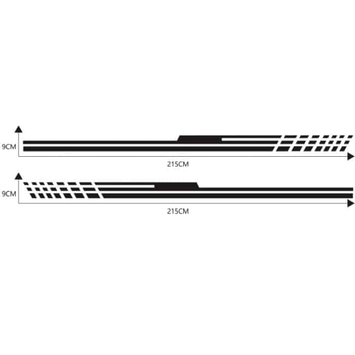 D-730 Streifenmuster Auto modifizierter dekorativer Aufkleber, D-730 – Bild 3