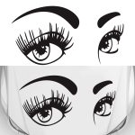 D-821 Beauty Eyes Pattern Modifizierter dekorativer Autoaufkleber, D-821