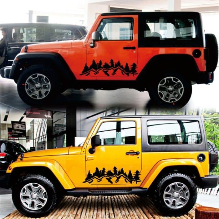 2 Teile/satz D-924 Berg Wald Muster Auto Modifizierte Dekorative Aufkleber, D-924 – Bild 4