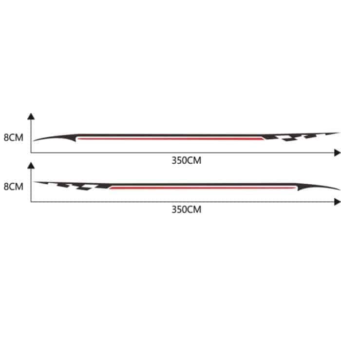 2 Teile/satz D-934 Taille Muster Auto Modifizierte Dekorative Aufkleber – Bild 3