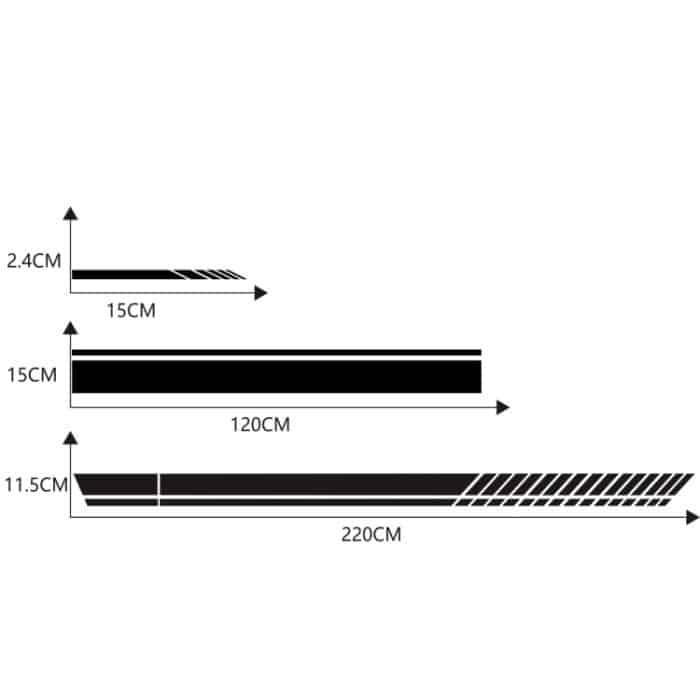 D-936 Streifenmuster Auto modifizierter dekorativer Aufkleber, D-936 – Bild 3