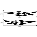 2 Teile/satz D-943 Kariertes Flaggenmuster Auto Modifizierte Dekorative Aufkleber, D-943 – Bild 3