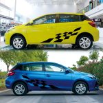 2 Teile/satz D-943 Kariertes Flaggenmuster Auto Modifizierte Dekorative Aufkleber, D-943 – Bild 5