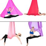 Anti-Schwerkraft-Yoga-Hängematte für den Innenbereich, knotenfreie Aerial-Yoga-Hängematte mit Schnalle/Verlängerungsgurt, Größe: 400 x 280 cm – Bild 8