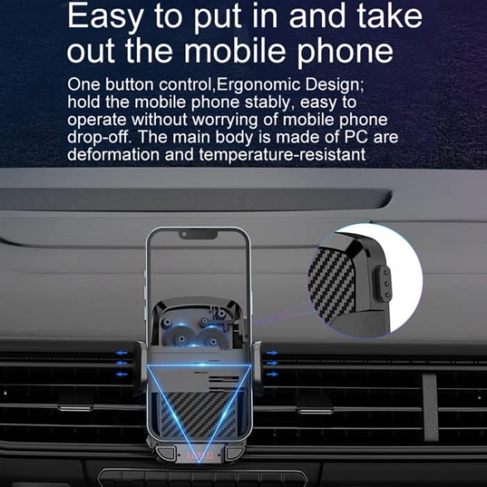 C1 Auto Bluetooth 5.0 MP3 Player FM Sender Air Outlet Handyhalter – Bild 10