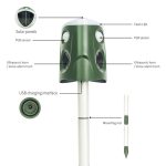 SJZ026 360-Grad-Ultraschall-Solarenergie-Tierschutzmittel für den Außenbereich – Bild 3