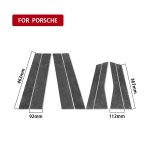 Dekorativer Aufkleber für die B-Säule aus Kohlefaser für Porsche Cayenne 2010–2017, Links- und Rechtsantrieb – Bild 2