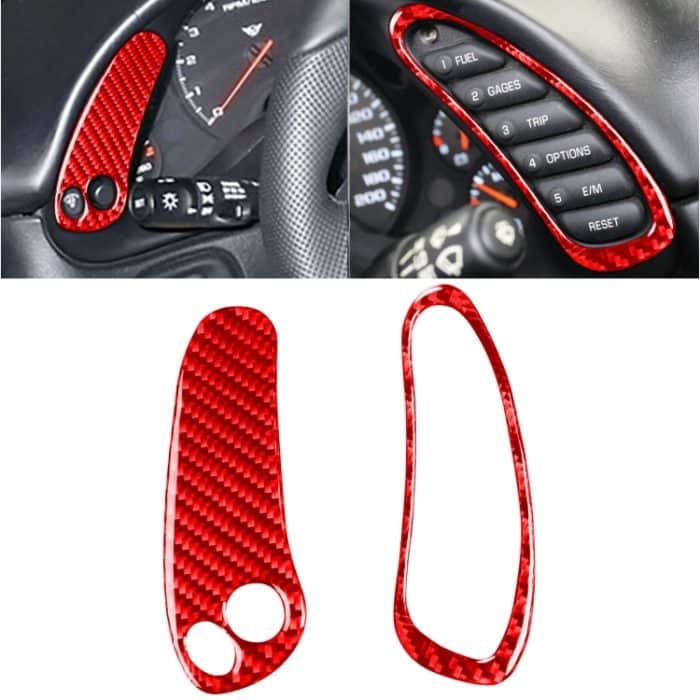 2-in-1-Carbonfaser-Seiten-Tachometeraufkleber für Chevrolet Corvette C5 1998–2004, Speedometer Sticker B – Bild 1