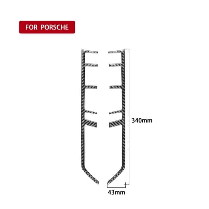 Dekorativer Aufkleber für den zentralen Steuerknopfrahmen aus Kohlefaser für Porsche Panamera 2010–2016, Links- und Rechtsantrieb – Bild 2